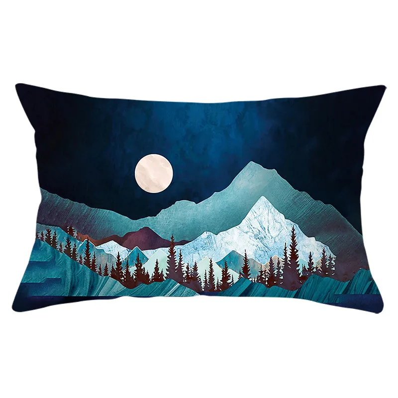 30x50cm Sun Mountain Landscape Pillowcase Decorative Sofa Cushion Case Bed Pillow Cover Home Decor Gift Car Cushion Cover 
