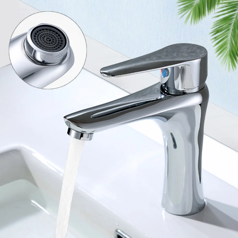 

Hot Cold Basin Tap Single Hole Faucet Bathroom Stream Sprayer Brass Plating Mixing Water Tapware Kitchen Sink Wash Basin Faucets
