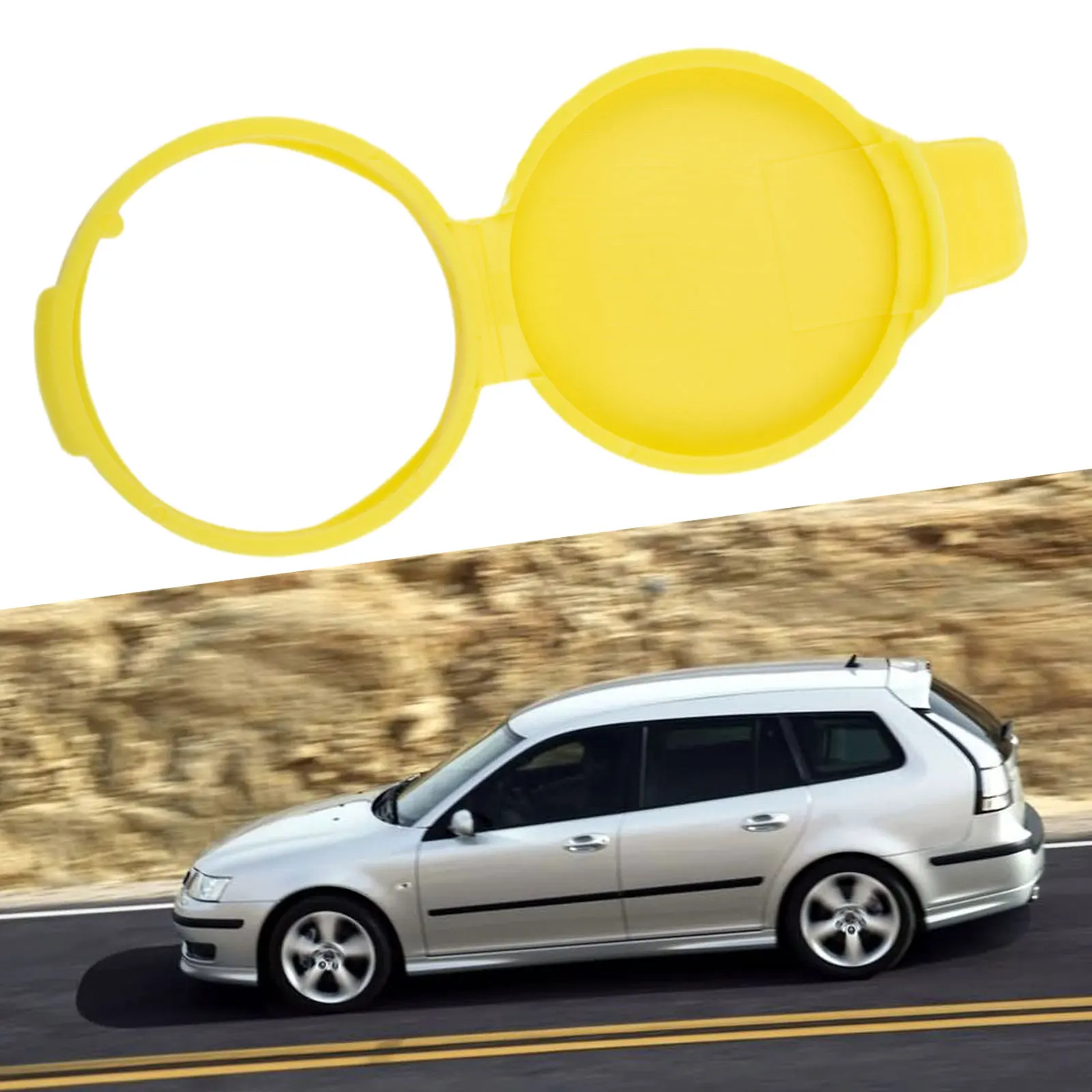 Фото Крышка резервуара для моечной жидкости Saab 9-3 2003-2011 74486-TF0-013 Abs, автомобильные аксессуары, прочная замена, желтая №3