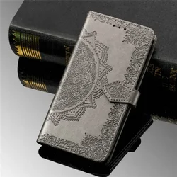 3D Mandala Leather Wallet Flip Cover Protective Case for SAMSUNG M56 5G (GRAY)