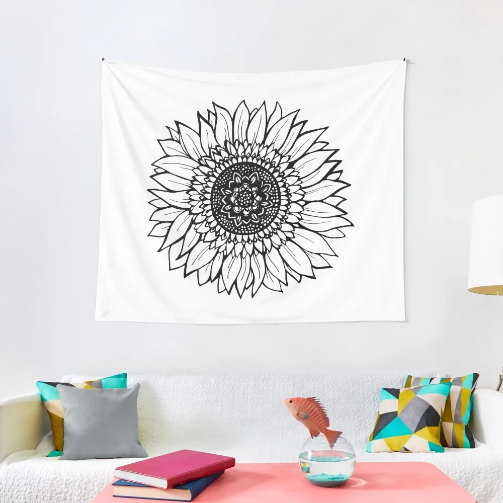 

Sunflower Illustration Tapestry Aesthetic Decoration Decor For Bedroom Bedroom Deco Tapestry