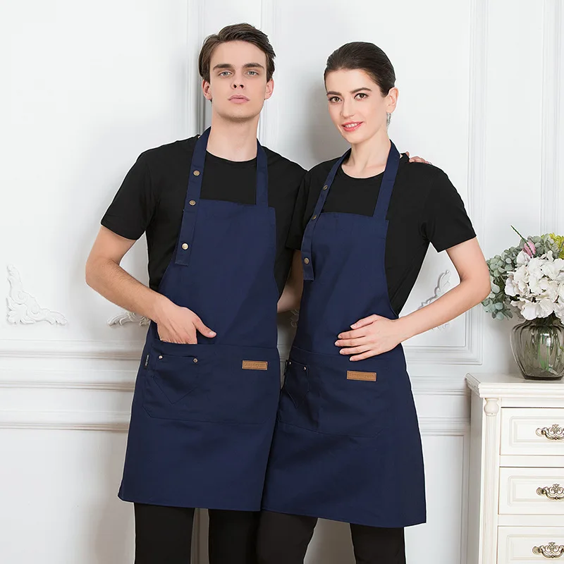 Kitchen Apron Comfortable Thin Kitchen Aprons For Woman Men Chef Work For Grill Restaurant Shop