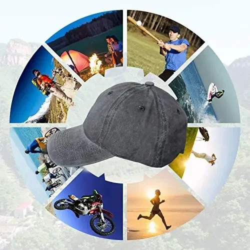 Island Sos Cuba Hat Retro Cotton Cowboy Pack Washed Plain Adjustable for Men Baseball Cap Classic Sports Cotton for Men Women