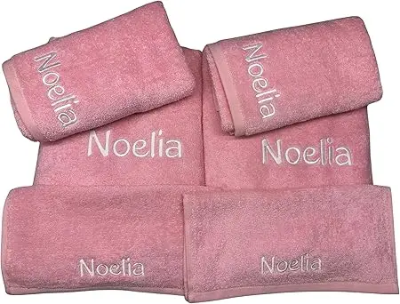 Personalized Towels - Customized Turkish Bath Towel - Cotton Towel Set -Monogrammed Towels with Initials Name Embroidery - Idea