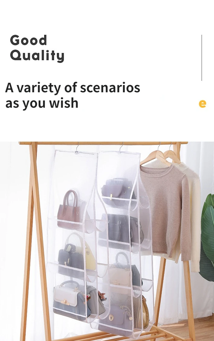 Description Picture 6 of itemBag Storage Bag Closet Door Back Hanging Bag Backpack Handbag Organizers Dustproof Household Dormitory Shelf Storage Accessories
