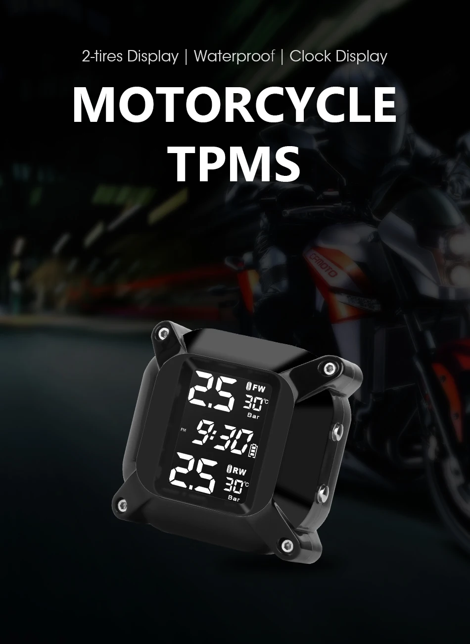 Jansite TPMS Moto Motorcycle Sistema di Monitoraggio della