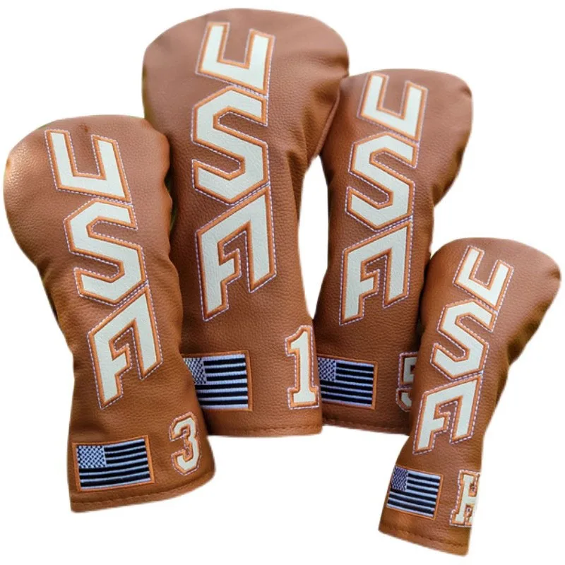 

Classic Golf Headcovers USA Flag For Driver Fairway Hybrid #1 #3 #5 #H Pu Leather Waterproof Golf Protector Gifts Unisex