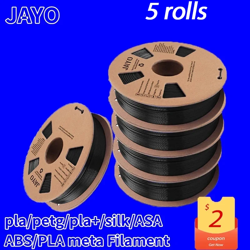 JAYO  3D Printer PLA Filament PLA+/PETG/PLA Meta/SILK/ABS Filament 1.75mm 3.25/5.5KG as 3D Printing Material For 3D Printer&Pen