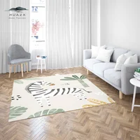 Jungle Animal Cartoon Carpet for Lion Giraffe Zebra Nursery Rug Art Paintings Nordic Pictures Mat Baby Kids Room Decoration 2