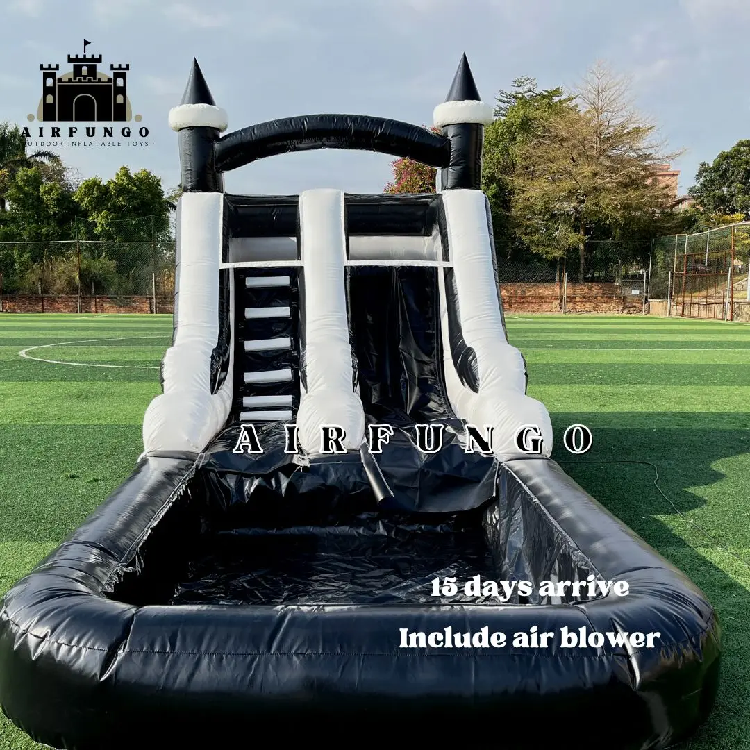 Commercial Grade Inflatable Water Slide with Splash Pool Bouncy Castle for Adults and Kids Includes Blower Customization 3