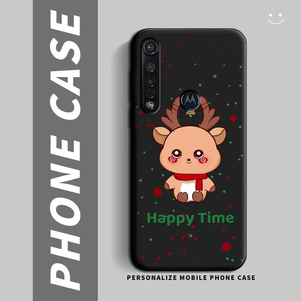 Cartoon Panda Shockproof Silicone Soft Phone Case for Motorola Moto G8 Series