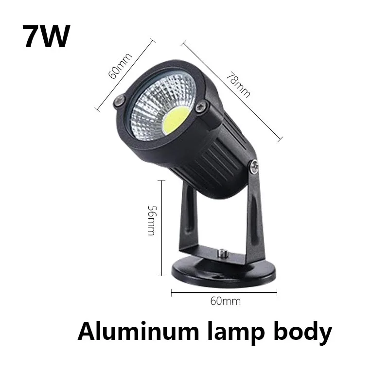 1 Meter Wire Aluminum Lamp Body Outdoor IP65 LED Garden Lights Waterprof Lawn Lamp 220V110V12V Landscape Spike Spotlights