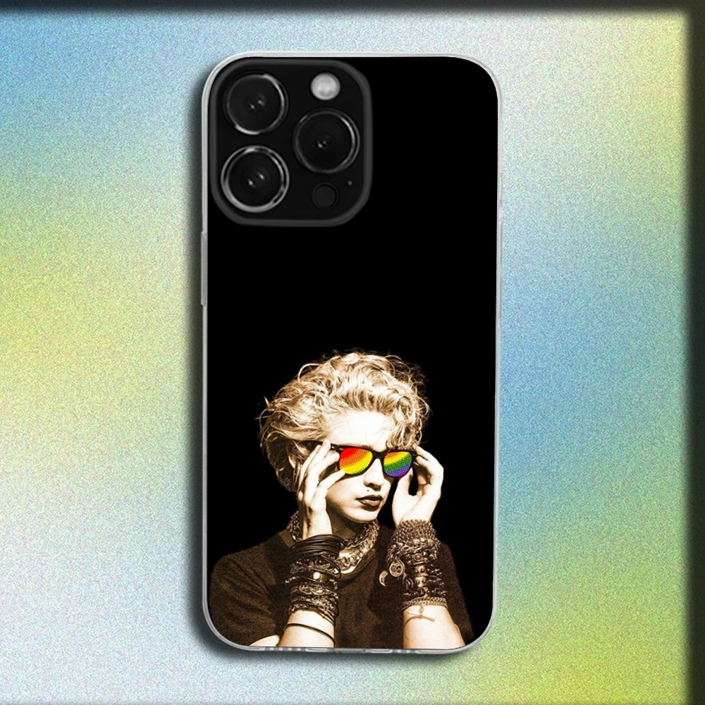 M-Madonna Singer Transparent Soft Phone Case Cover