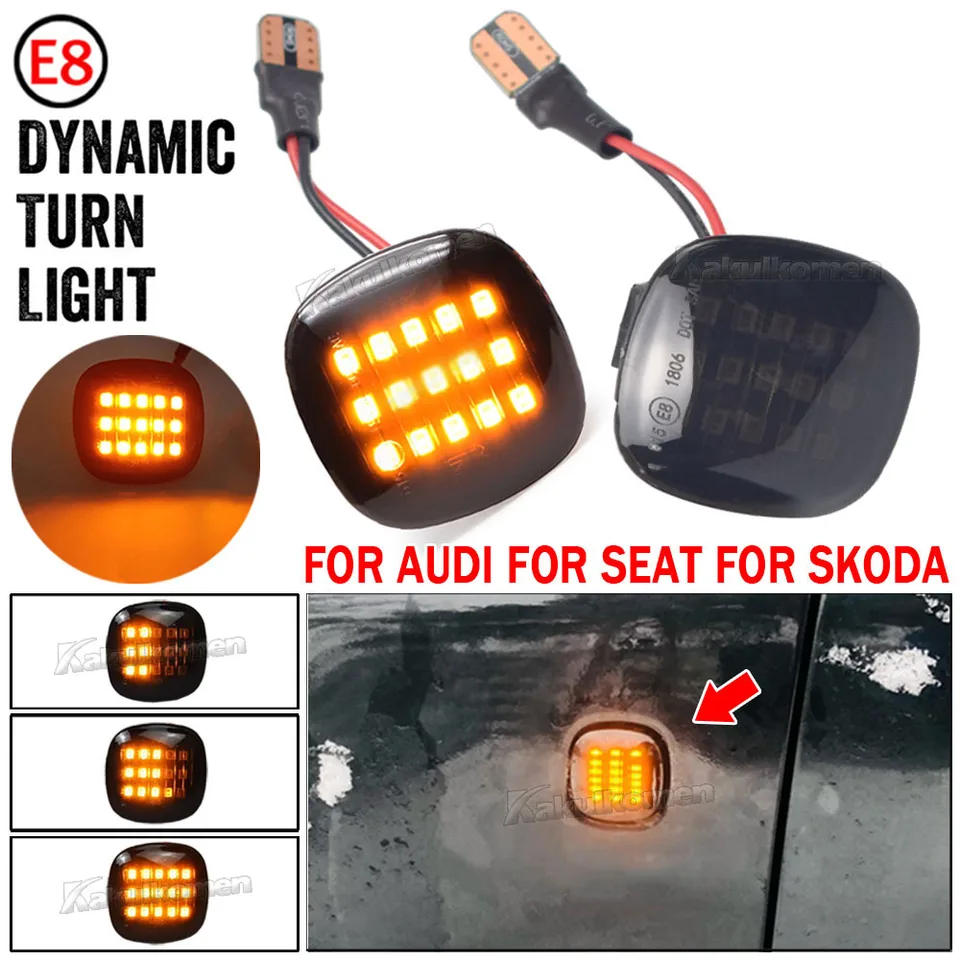 Indicatore laterale a led compatibile per Audi A3 8L, A4 B5, A8 D2 | SEAT Ibiza 6K vetro trasparente