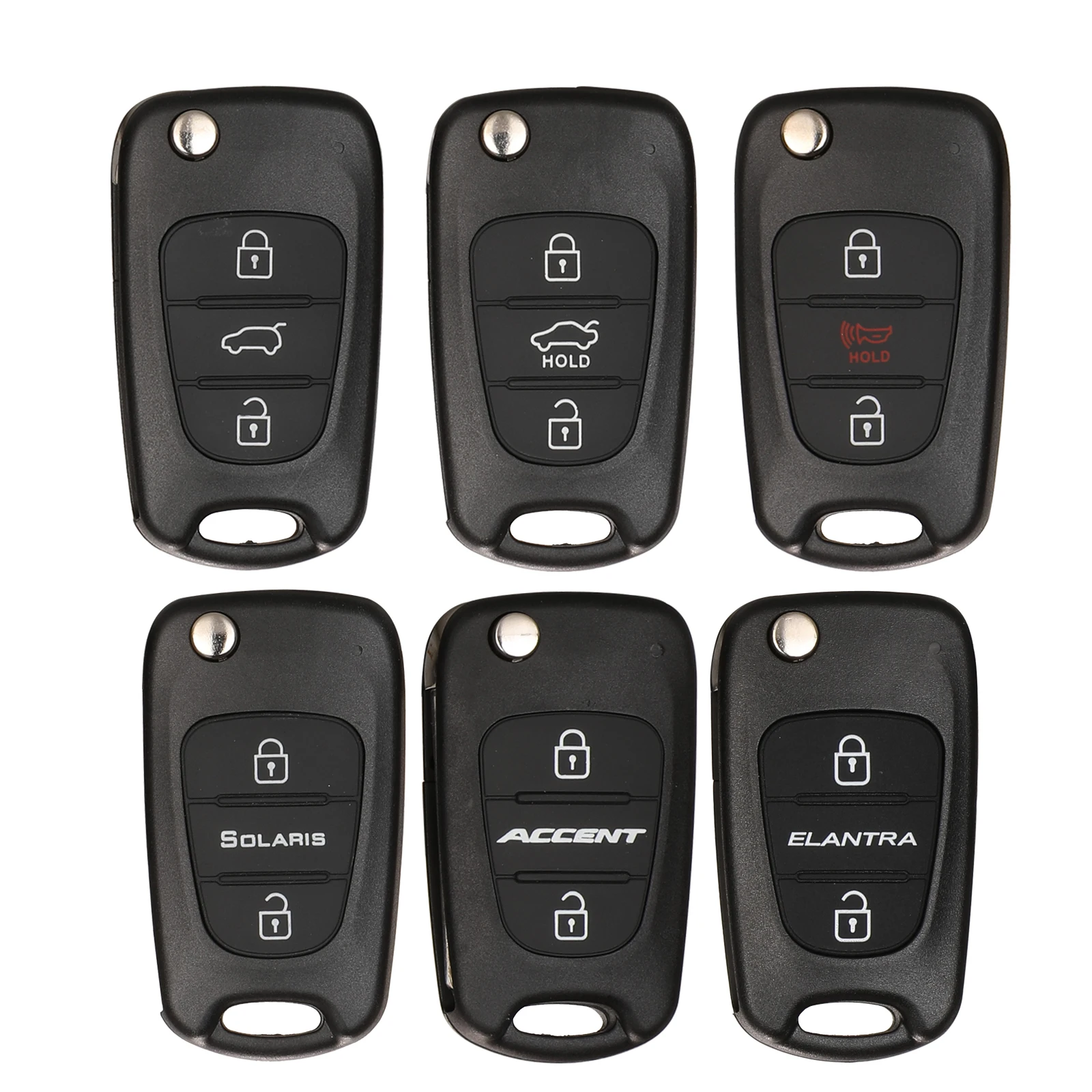 

jingyuqin Flip Remote Car Key Shell For Hyundai I20 I30 IX35 Accent Kia K2 K3 K5 Solaris Sportage Picanto Ceed Cerato Rio 3 Soul