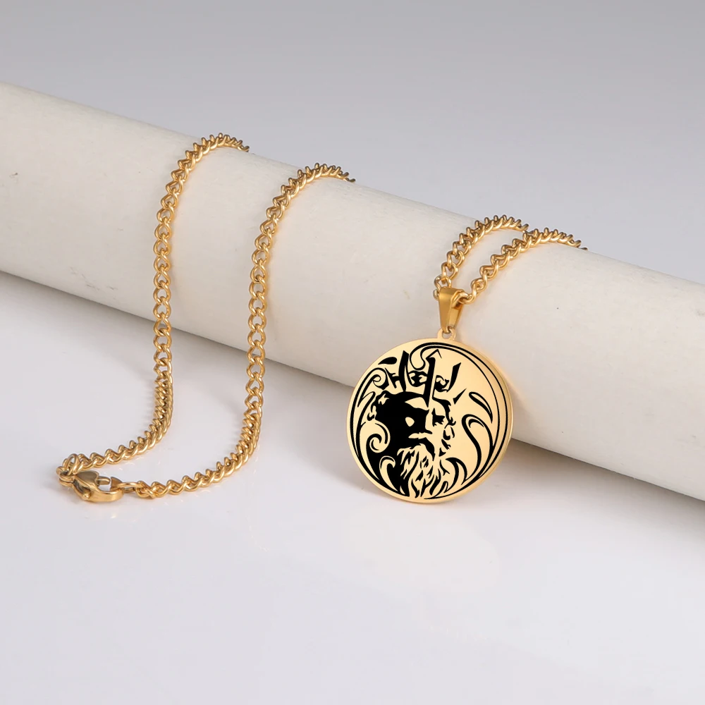 Collier Zeus grec doré