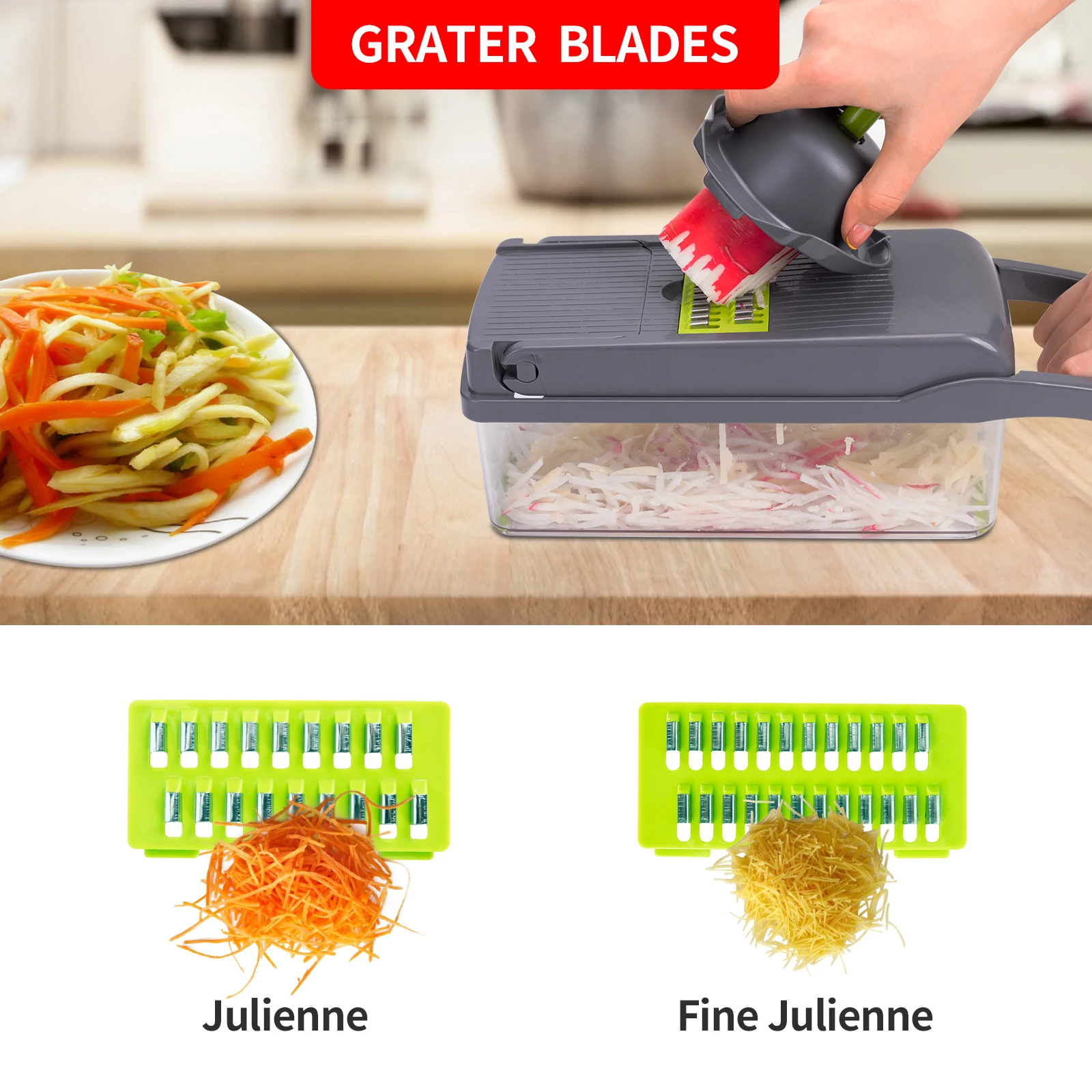 12 in 1 Multifunctional Vegetable Slicer Cutter Shredders Slicer With  Basket Fruit Potato Onion Mincer Chopper Carrot Grate - AliExpress