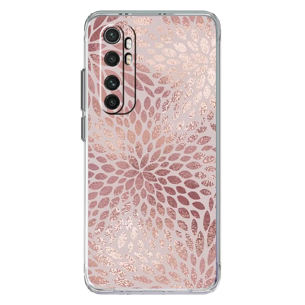 Elegant Rose Gold Art Clear Phone Case