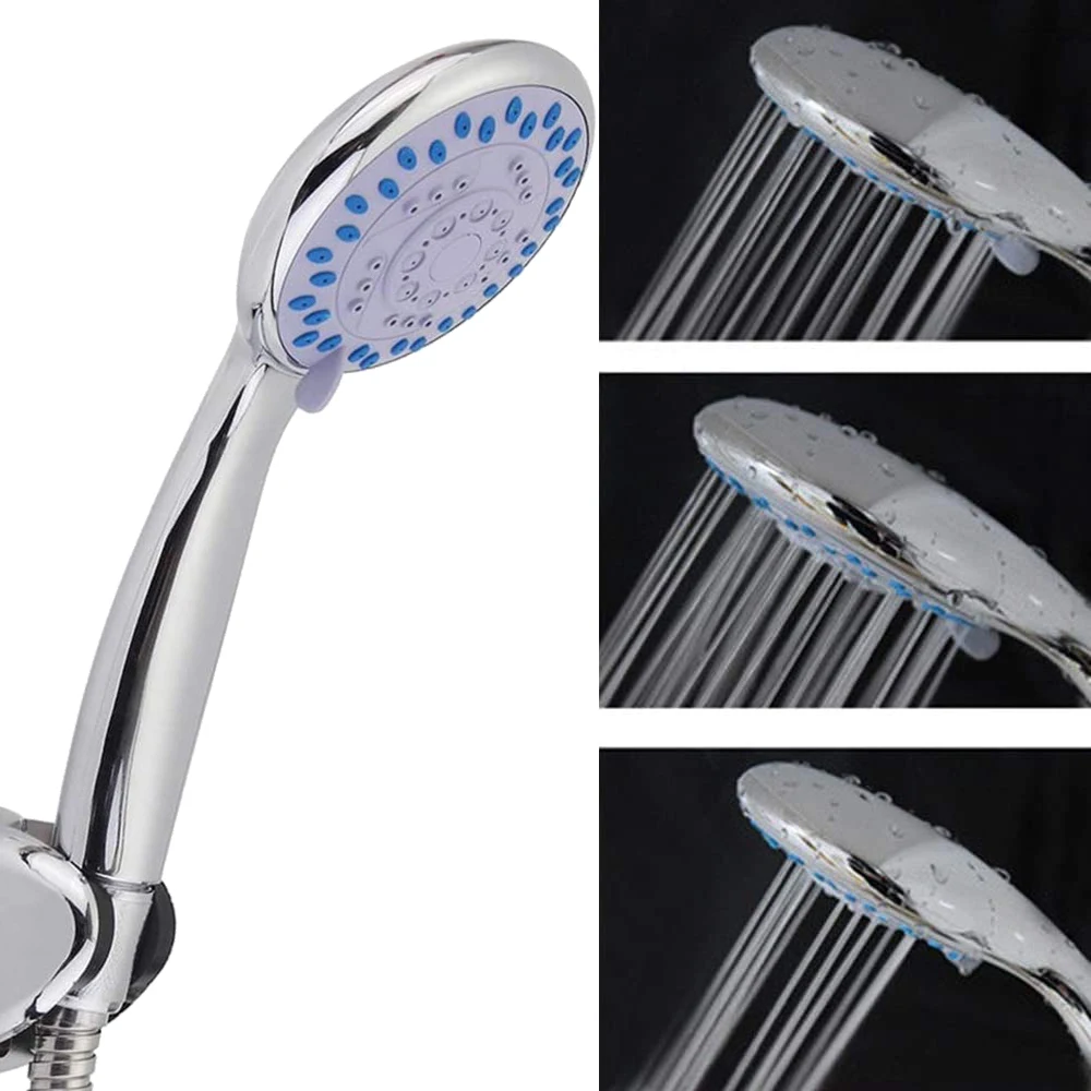 

Zhang Ji 3 Modes Adjustable Shower Head Eco ABS Round Chrome Massage Showerhead G1/2 Spray Nozzle Bathroom Accessories