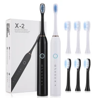 Electric Toothbrush 4 Brush Head Dental Tooth Vibration Whitening Cleaner Efficient Cleaning Oral Care  IPX67 45 days Use time