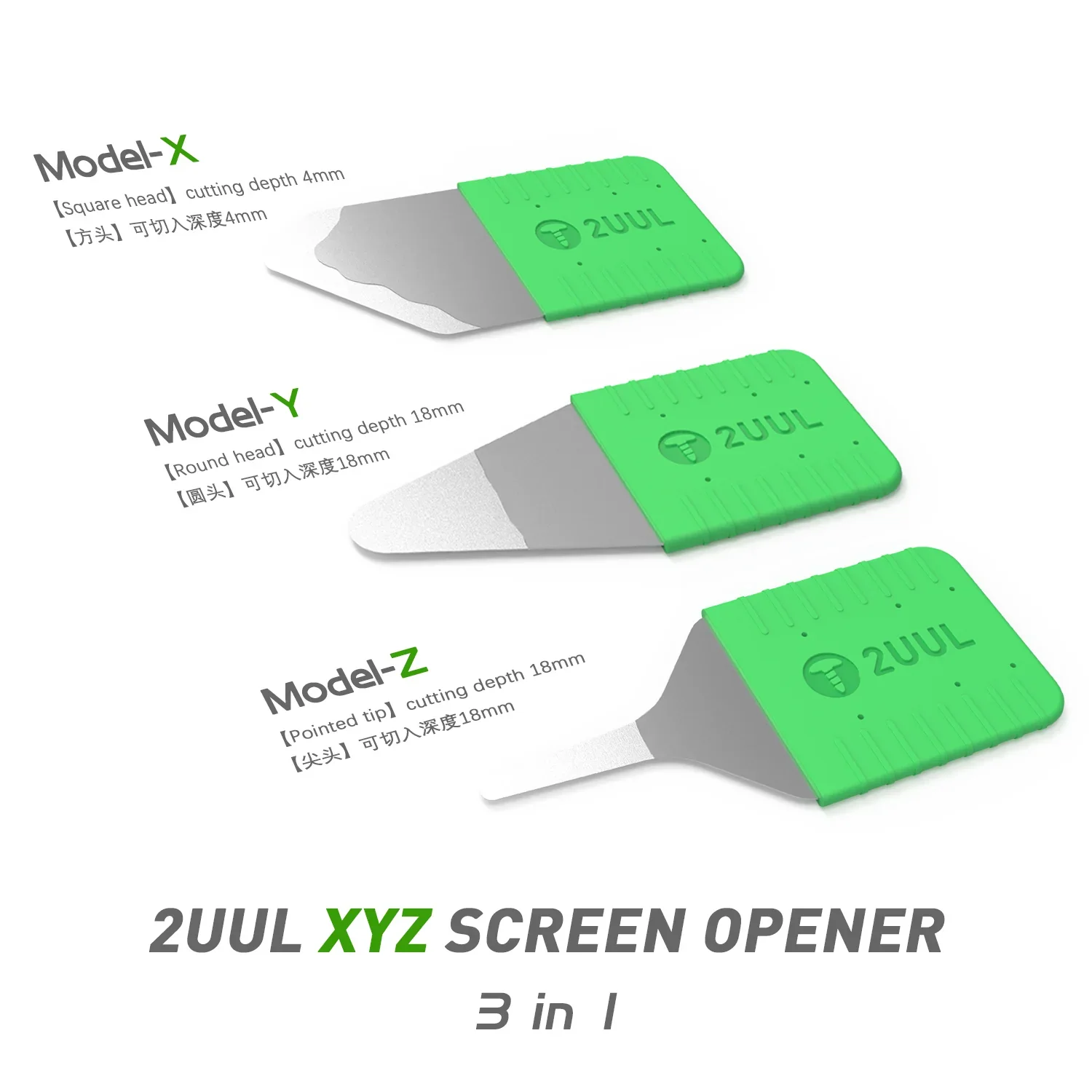 

2UUL DA91 3pcs Phone LCD Screen Opening Pry Toolkits High Toughness and Inherent Flexibility Screen Opener