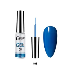 Precision Nail Art Gel with Thin Brush Applicator - Long - Lasting, Salon - Quality Finish (08)