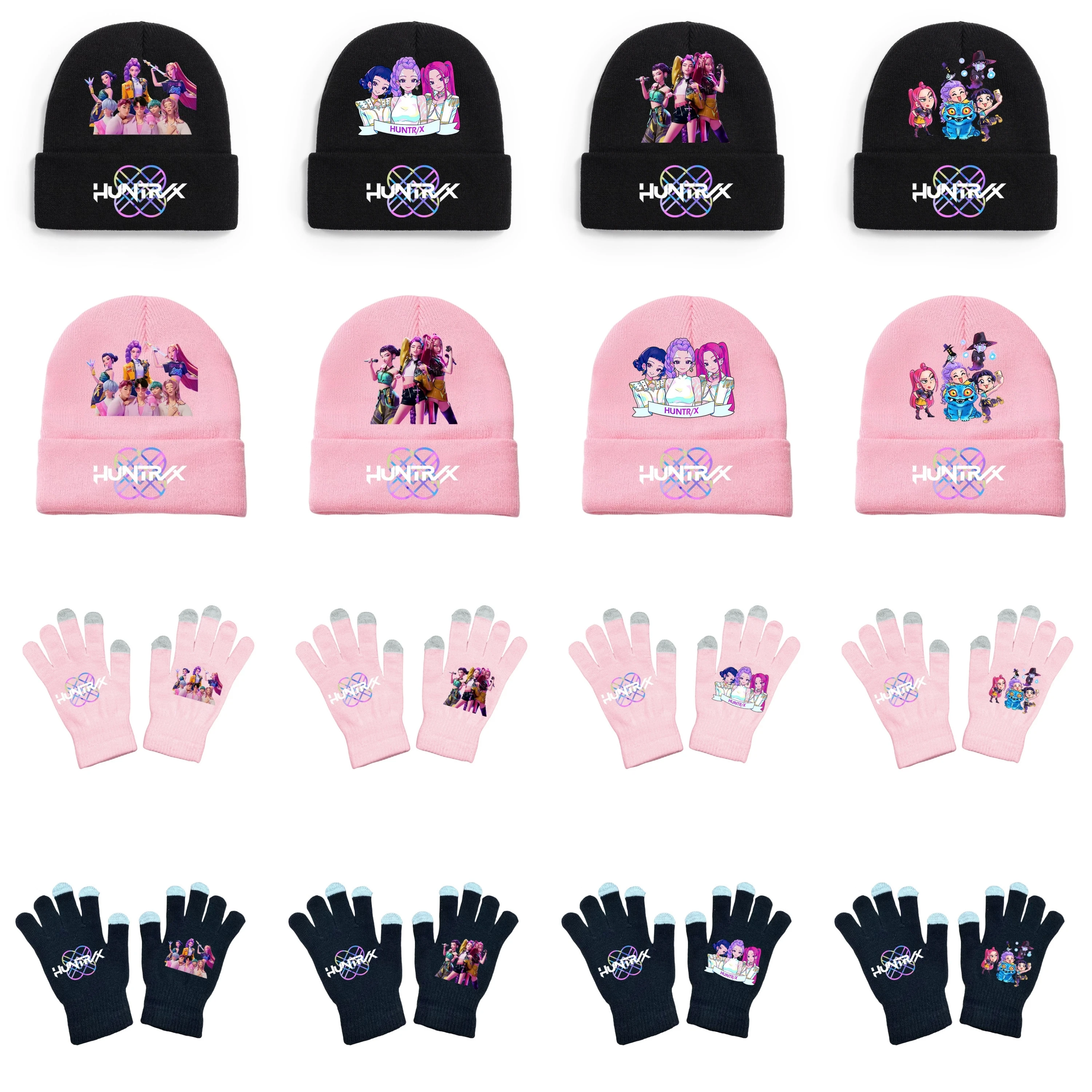 K-pops Demons Hunters Knitted Hats Men Women's Kawaii Hats Outdoor Warm Hat Anime Mira Rumi Zoey Cosplay Cap Christmas Gift
