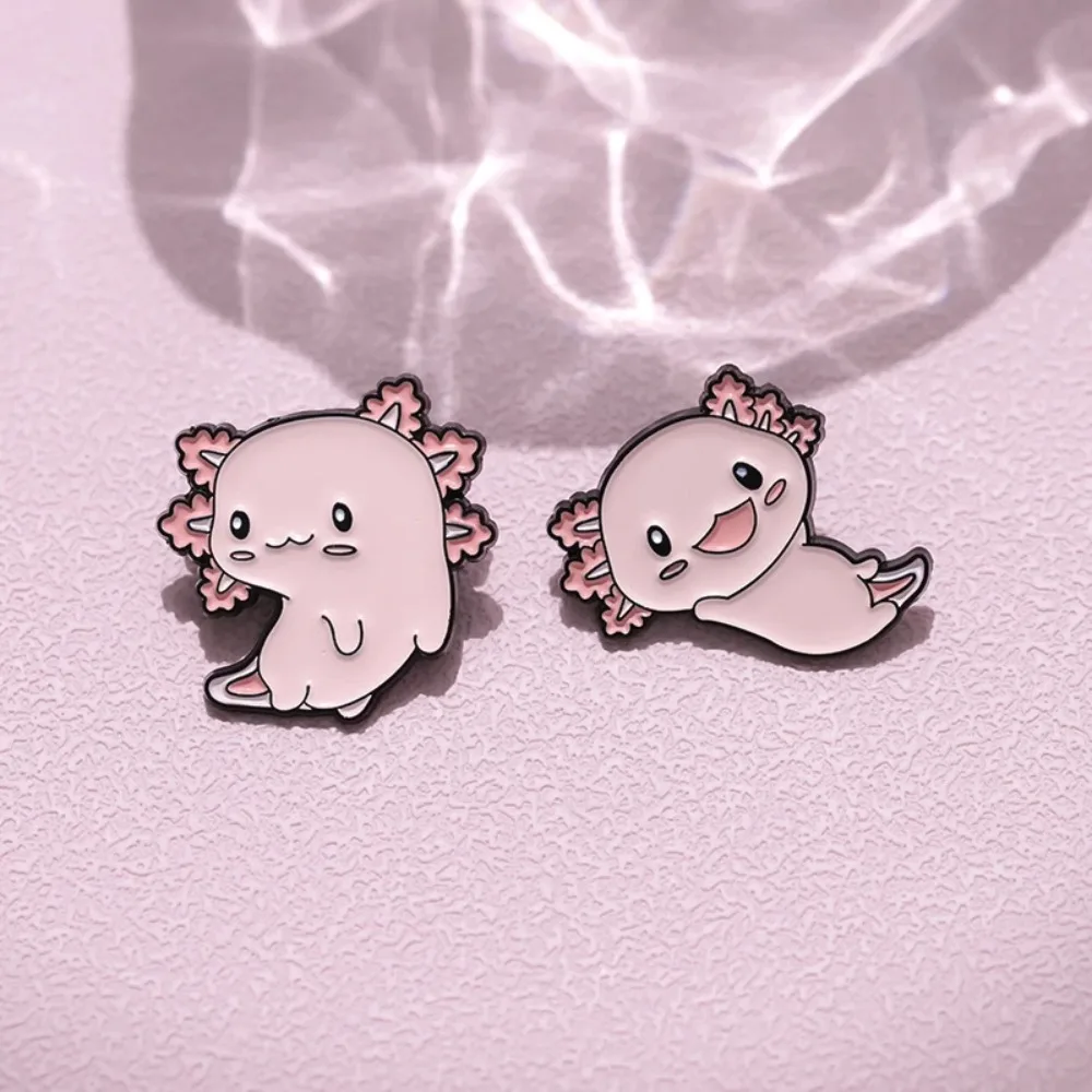 Cartoon Salamander Pins Spilla Carino Axolotl Spilla Camicia Distintivi Rosa Salamandra Spille Borsa Ciondolo Accessori Gioielli