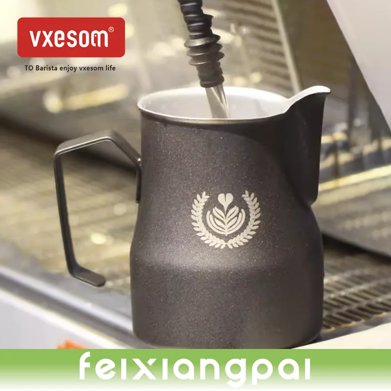 

VXESOM итальянская кофейная чашка, большая емкость для выпечки живота из нержавеющей стали, 350/450 мл, чашка в форме цветка, чашка для молока из пенопласта
