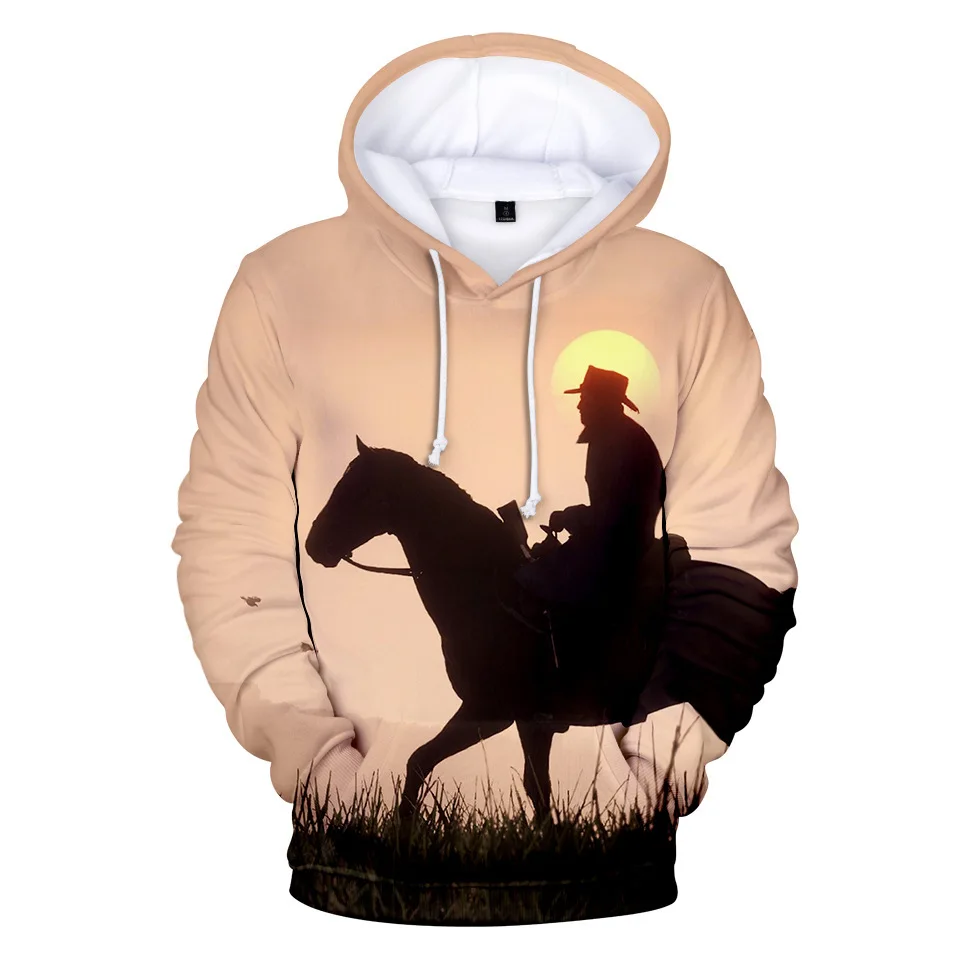 thumbnail image 1 of Sudadera con capucha del popular juego Red Dead Redemption 2 con estampado 3D, ropa de calle para hombre, sudadera con capucha unisex de talla grande a la moda para niños, 1 of 5