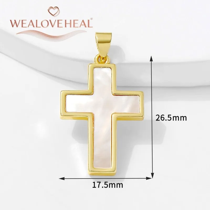 18K vergoldete runde Sonnen-Charms-Anhänger mit eingelegtem Zirkon, Herz/Kreuz/Engel-Anhänger für DIY-Halskette, Schmuckherstellung, Zubehör – Detail 19