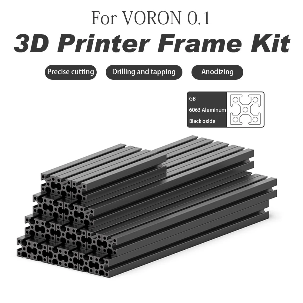 1515 Aluminum Extrusion Profile Frame Kit Alloy Frame Bracket Tapping Drilling 1515 CN 6063 Profile Set For VORON 0.1 hp latex printhead