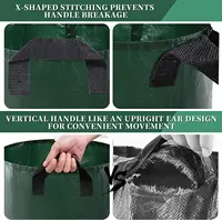 Garden Grow Bags 3/5/7/10 Gallon Plant Growing Bags PE Vegetable Planter Growing Bag DIY Fabric Grow Pot Potato Onion Bag 6