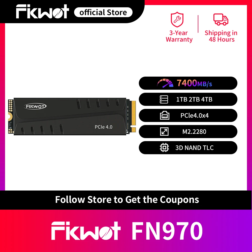 【tuki】Fikwot FN970 SSD 4TB M.2 2280 Amazon.com: Fikwot FN970 4TB M.2 2280 PCIe Gen4 x4 NVMe 1.4