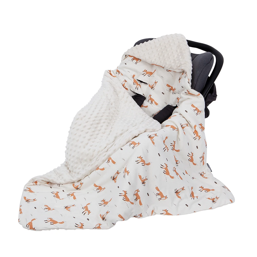 Newborn Baby Blanket With Hooded Windproof Go Outside Warm Portable Swaddle Wrap In Basket Baby Car Safety Seats For 0-3 Months 5