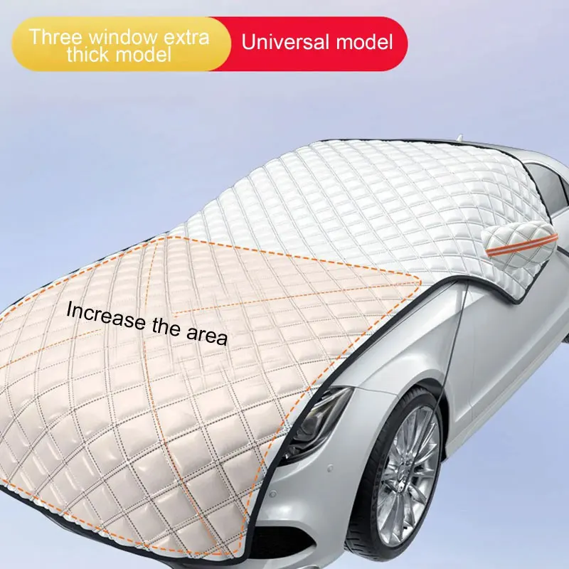 

Universal Thicken Car Snow Cover Extra Large Car Windshield Hood Protection Cover Snowproof Anti-Frost Sunshade Protector