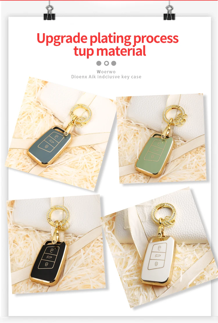 Cover chiate/telecomando per Volkswagen Polo Golf 7 VW Tiguan MK2 Passat B8 B7 CC Skoda Superb A7 portachiavi Shell accessori Auto - Sdfba8d6cd8924a6eab367b30f8b93970E