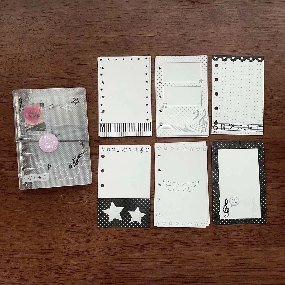 WAKAWAKA Musical Scrapbook & Photo Album with Tie Closure - Portable Card Organizer & Planner