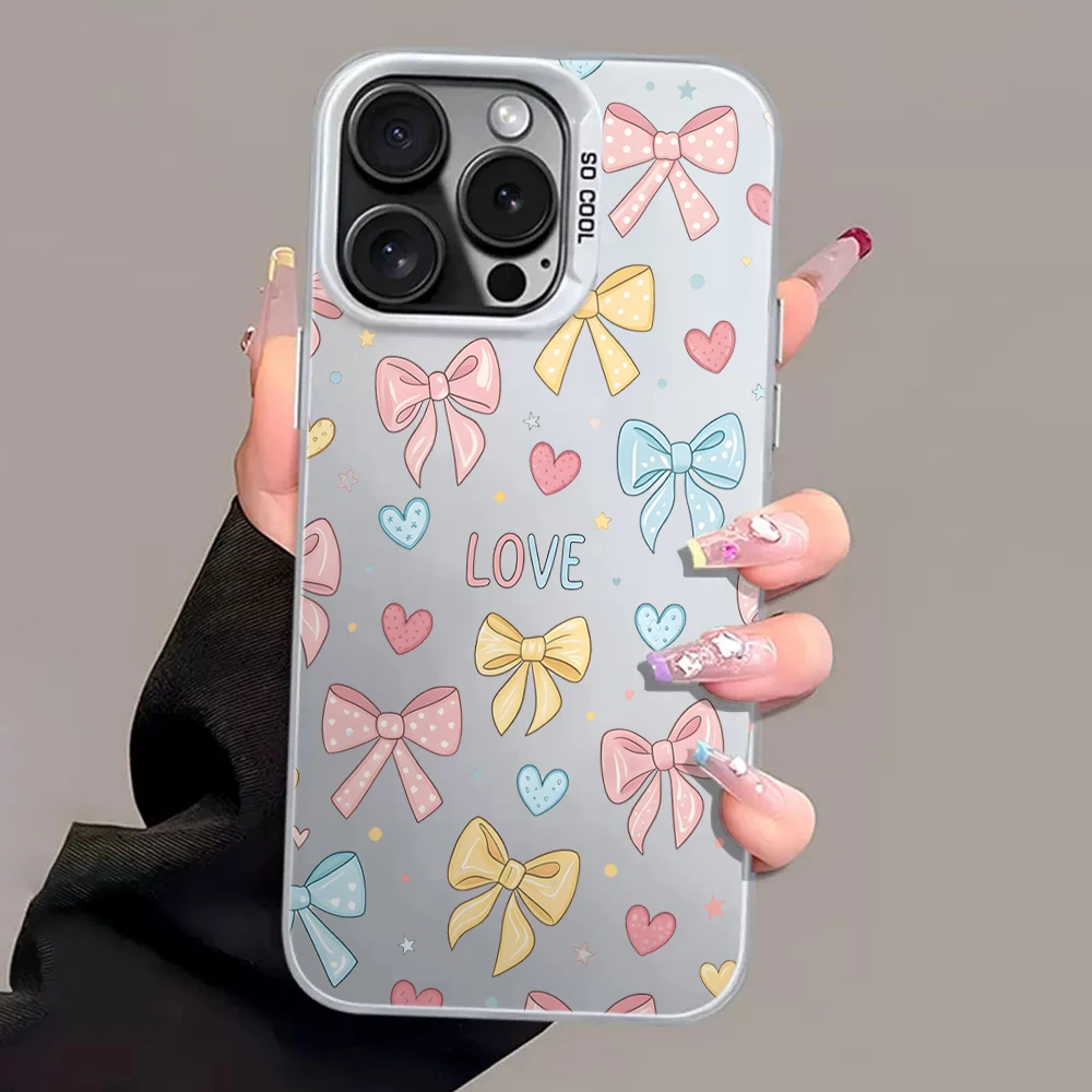 Vibrant Bow Matte IMD Phone Case - Colorful Hard Back Cover