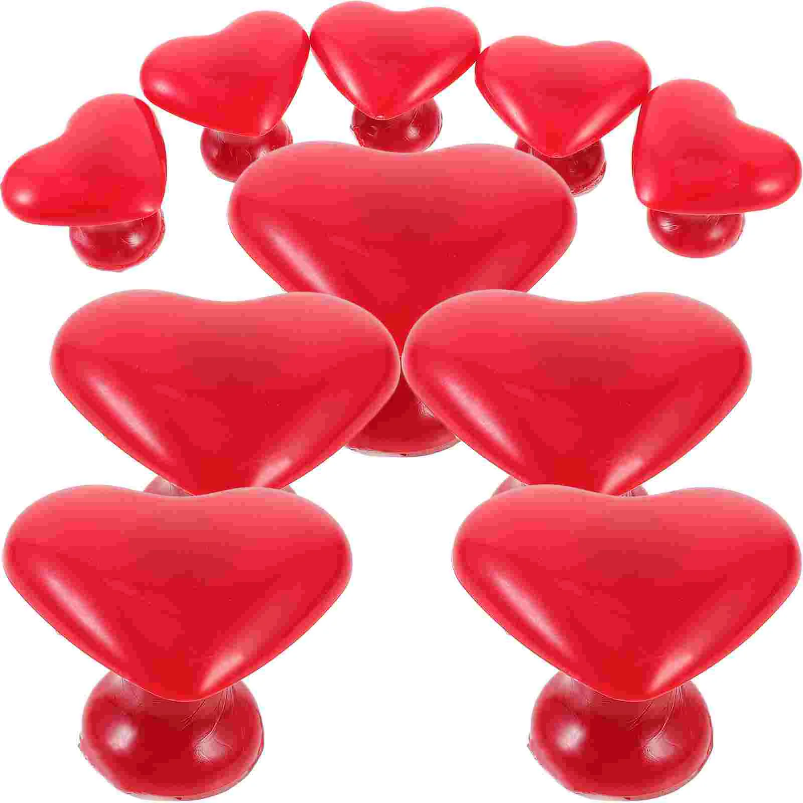 

10pcs Toilet Flushing Button Top Handles Heart Toilet Flush Button Assistant Tool for Bathroom