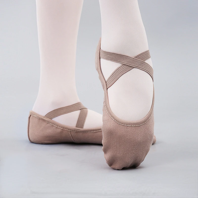 

Elastic Cloth Latin Dance Training Adult Women Girl MenCow Suede Shoe Soft Sole Ballet Children's Dance Training Shoes Wholesale