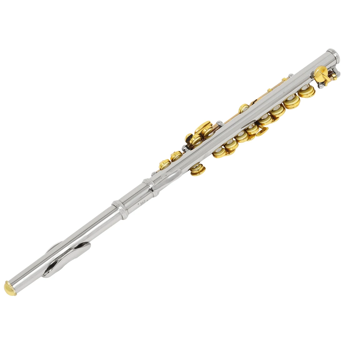SLADE Piccolo Professional C Key Cupronickel Half-size Flute Silver Plated Body Gold Key with Padded Case Cleaning Cloth