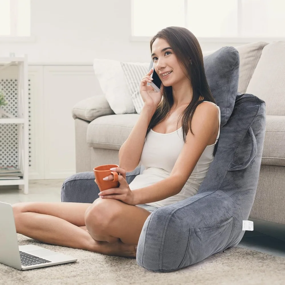 A Comfortable Reading Back Cushion (Including The Pillow Core) - Ergonomically Designed for Back And Lumbar Support, Featuring a