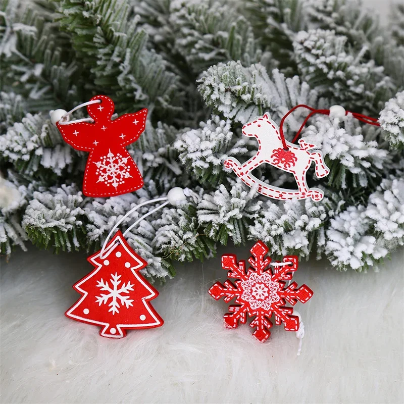 Christmas Tree Wooden Snowflake Ornaments,xmas Tree Wooden