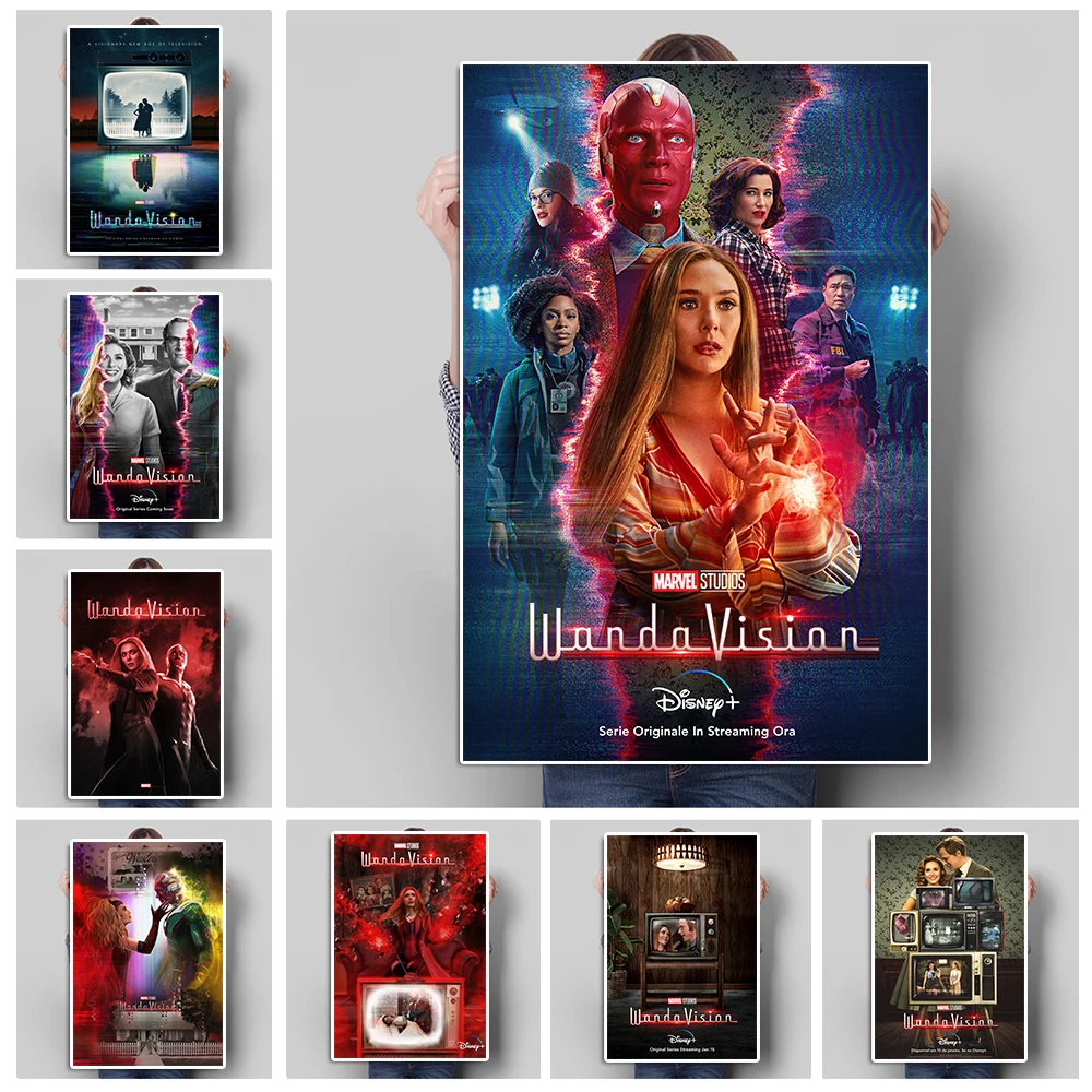 

Disney Superhero WandaVision Movie Poster Classic Character Portrait Canvas Painting TV Series Cover Wall Art Living Room Decor