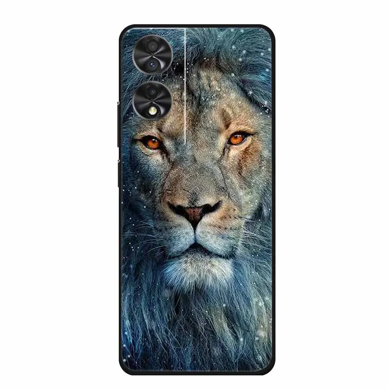 Animal Cartoon TPU Soft Silicone Phone Case Cover with Wolf Design