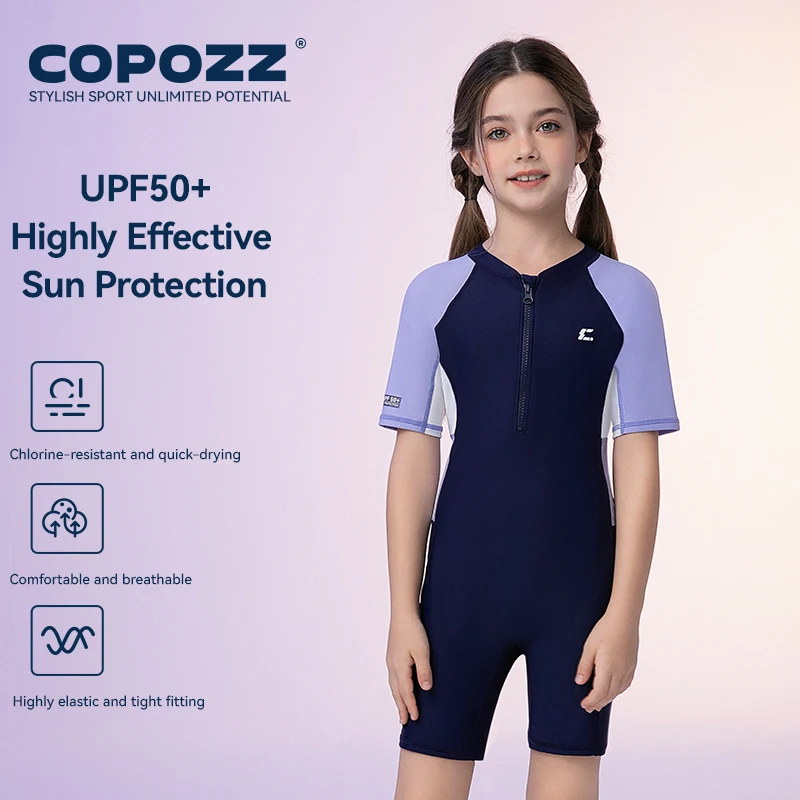 COPOZZ 20502 Costume da bagno per bambini Anti UV Costume intero UPF 50+ Rash Guard - Image 2