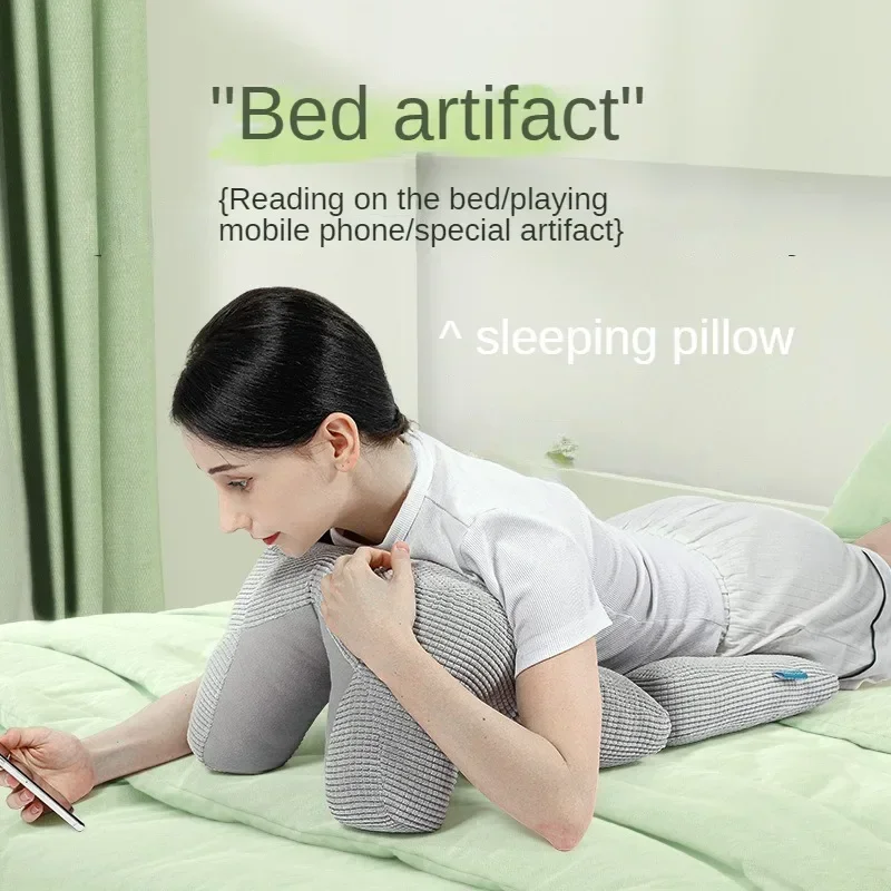 

Bed Sleeping Pillow Lying Bed Reading Pillow Lying Cushion Prone Ventilation Pillow