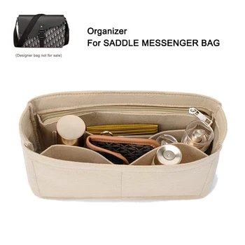 Fit For CD Saddle MESSENGER Bag Felt Insert Bag Organizer Inner Makeup Pouch Storage Lining Bags Customize Size