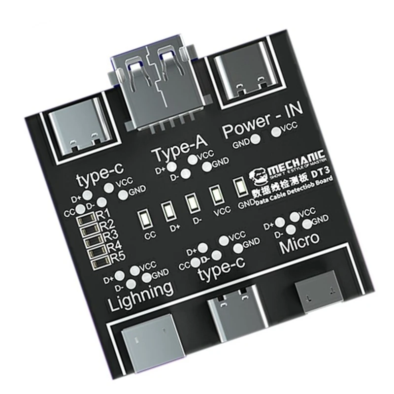 DT3DataCableDetectionBoardUSBCableTesterForIOSAndroidTypeC